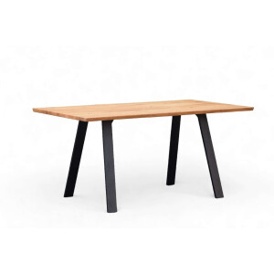 Home affaire Eettafel Reidigen keukentafel, A-vorm metalen frame, massief gewild eikenhout, geolied