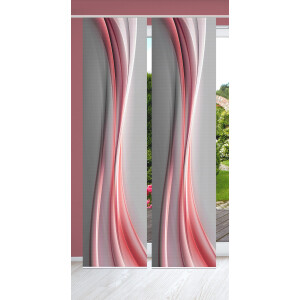 HOME in green Paneelgordijn ELANIA SET DIGITALE PRINT, BAMBOELOOK GERECYCLED (2 stuks)