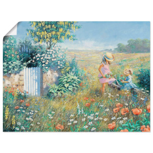 Artland Artprint Buiten de tuin als artprint op linnen, poster, muursticker in verschillende maten