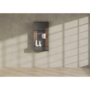 set one by Musterring Vitrinekast Tacoma Type 21/22, hoogte 126,4 cm, met getinte glasdeur