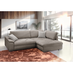exxpo - sofa fashion Hoekbank Casa Grande incl. bedfunctie, bedlade en rugkussen, comfortabel