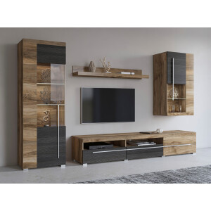 INOSIGN Wandmeubel Roger, breedte 255 cm modern mediawandmeubel zonder verlichting (set, 4 stuks)