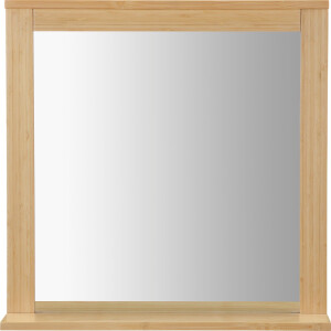welltime Badspiegel Bali ecru badkamerspiegel spiegelkast Spiegel met planchet rek bamboe breedte 60 cm