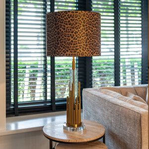 Richmond Tafellamp 'Dex' 58cm hoog, kleur Brushed Gold (excl. kap)