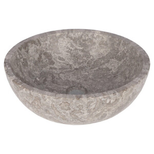 Differnz Boomer Waskom - 21x12cm - rond - Marmer - Grijs 36.102.34