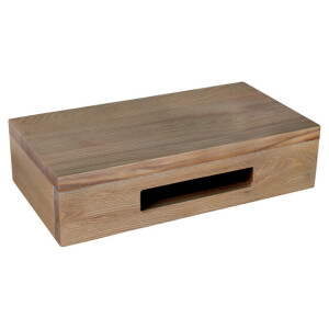 Differnz fonteinplank 40x25x10cm rechthoek met handdoekhouder Bruin eiken 36.750.01