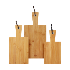 Dille houten serveerplank bamboe - set van 3