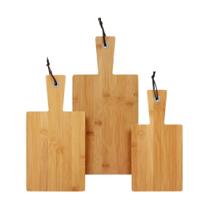 Dille houten serveerplank bamboe - set van 3