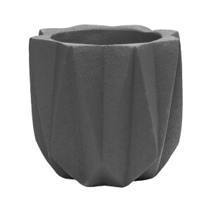 QUVIO Bloempot cement - 15 x 15 x 14 cm - Grijs