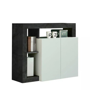 Dressoir Hamburg 108 cm breed 2 deurs hoogglans wit met oxid