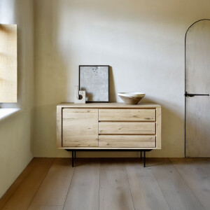 Ethnicraft Dressoir 'Shadow' Geolied Eikenhout, 134cm