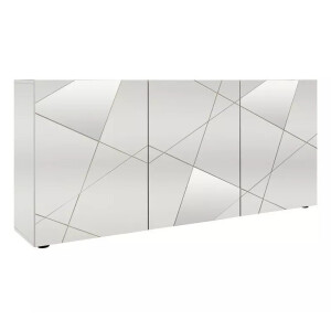 Dressoir Vittoria 181 cm breed 3 deurs hoogglans wit