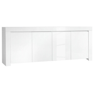 Dressoir Amalfi 210 cm breed hoogglans wit