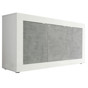 Dressoir Basic 160 cm breed wit met beton