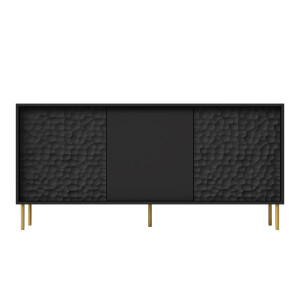 Dressoir Bullet mat zwart 155 cm breed