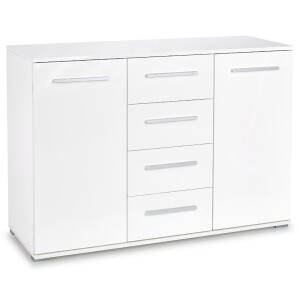 Dressoir Lima 116 cm breed in hoogglans wit
