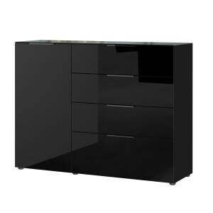 Dressoir Oakland 134 cm breed in zwart