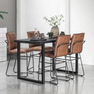 DTP Home Bartafel 'Beam' Teakhout, 150 x 80cm, kleur Zwart