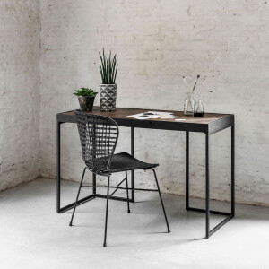 DTP Home Bureau 'Criss Cross' Hout en staal, 125 x 50cm