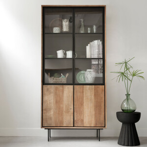 DTP Home Vitrinekast 'Metropole' Teakhout, 210 x 100cm