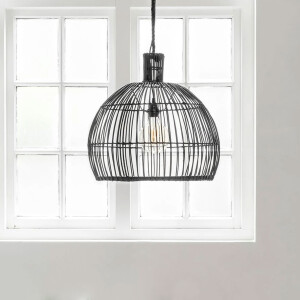 MUST Living Hanglamp 'Las Salinas' Rotan, 50cm, kleur Zwart