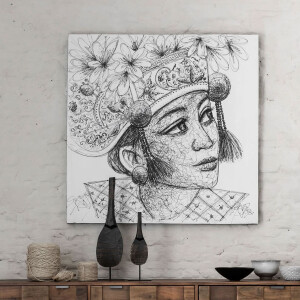 MUST Living Wandpaneel 'Balinese Girl Kadek' 100 x 100cm