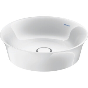 Duravit White tulip opzetwastafel 43x43cm Keramiek Rond Glans Wit 2362430079