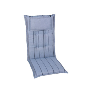 GO-DE Textil Tuinkussen (Stoelkussens voor stoelen met een lange rugleuning, Blauw)
