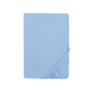 Biberna Jersey hoeslaken (Ijsblauw, 140-160 x 200 cm)