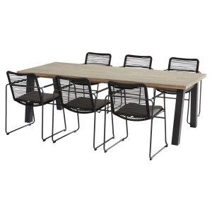 Taste by 4 Seasons Tuinset Elba Derby 240 cm Antraciet