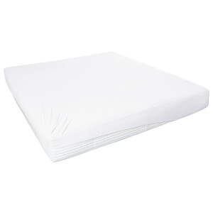 PRIMERA Jersey hoeslaken, 90-200 x 200 cm (Wit, 140-160 x 200 cm)