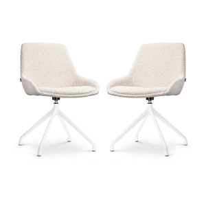 Set van 2 eetkamerstoelen Nola-Isa bouclé draaibaar | Nolon
