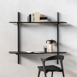 Ethnicraft Hangend Bureau 'PI' Gevernist Mahoniehout, 140 x 48cm