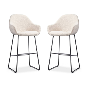 Set van 2 barstoelen Nino-Mae bouclé | Nolon