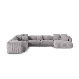 Modulaire hoekbank Martina links ribstof | Micadoni Home