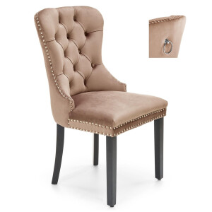 Eetkamerstoel Miya in Beige/Zwart