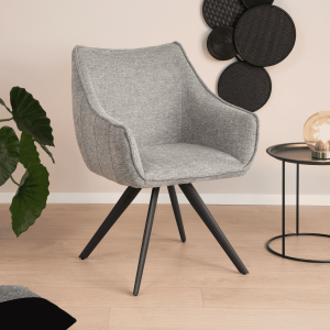 Tower Living Eetkamerstoel 'Riviera' kleur Middengrijs