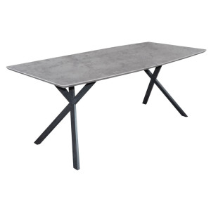 Eettafel Hindel 160 cm breed grijs beton
