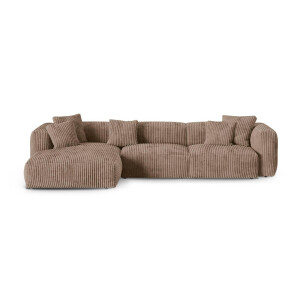 Modulaire hoekbank Martina links ribstof | Micadoni Home