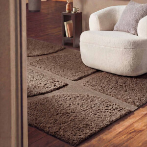 Vloerkleed Jasper Rechthoekig - Bruin 150x80cm - Polyester - Dekbed-Discounter.nl