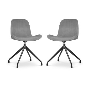 Set van 2 eetkamerstoelen Nola-Fé velvet draaibaar | Nolon
