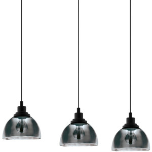 EGLO Hanglamp BELESER zwart / l90,5 x h110 x b20,5 cm / van staal - hanglamp