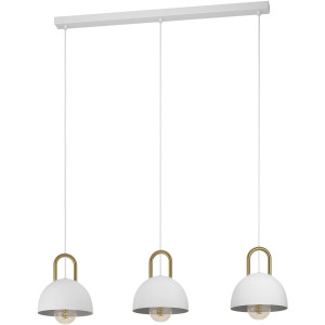 EGLO Hanglamp CALMANERA Hanglamp in wit en messing van staal - excl. E27 - 40W (1 stuk)