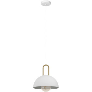 EGLO Hanglamp CALMANERA Hanglamp in wit en messing van staal - excl. E27 - 40W (1 stuk)