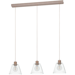 EGLO Hanglamp COPLEY Hanglamp in roségoudkleurig van staal, alu - excl. E27 - 40W (1 stuk)