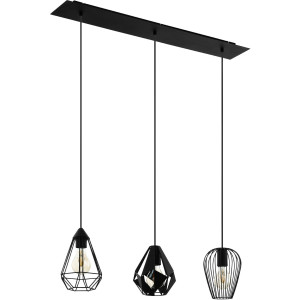 EGLO Hanglamp DISTAFF Hanglamp in zwart van staal - excl. E27 - 40W (1 stuk)