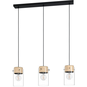 EGLO Hanglamp MADRESELVA Hanglamp in zwart van staal - excl. E27 - 28W (1 stuk)