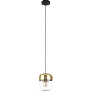 EGLO Hanglamp MARYVILLA Hanglamp in zwart en bruin van staal - excl. E27 - 40W (1 stuk)