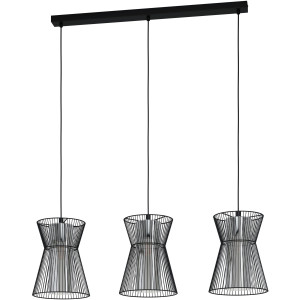 EGLO Hanglamp MASETA Hanglamp in zwart van staal - excl. E27 - 40W (1 stuk)