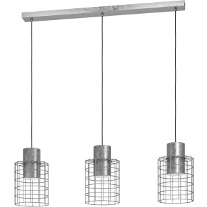 EGLO Hanglamp MILLIGAN Hanglamp in zilver en wit van staal - excl. E27 - 40W (1 stuk)